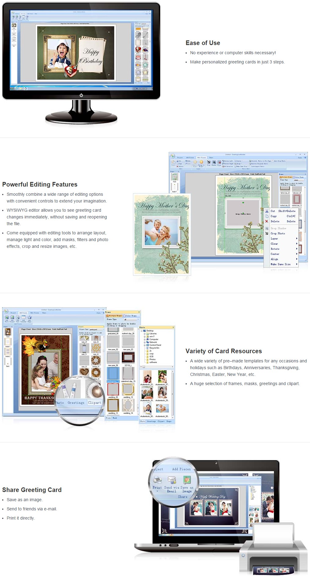 Greeting Card Builder Feature